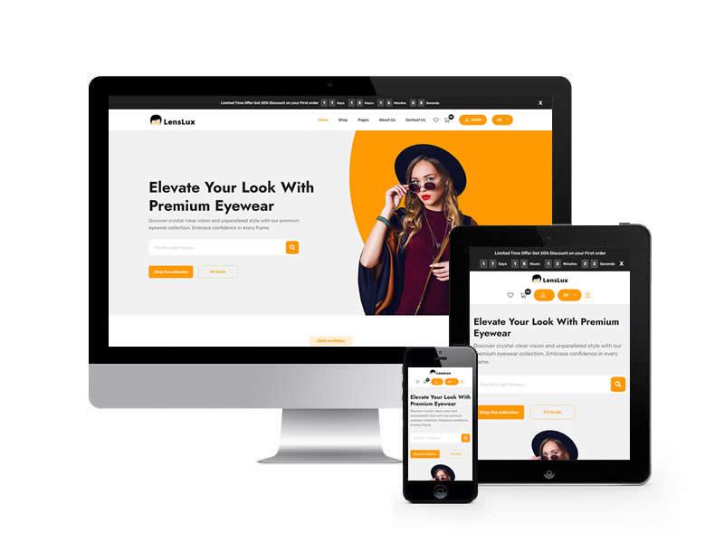 眼睛商城類網站HTML靜態模板